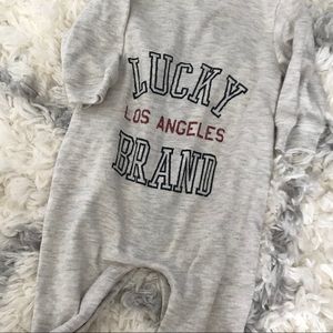 Lucky Brand Hooded Button Up Onesie